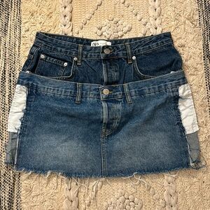 Denim on Denim Zara skirt